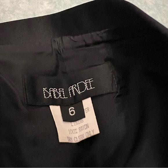 Isabel Ardee Pants Black Satin Straight Leg - Picture 7 of 7